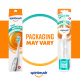 Spinbrush Battery Toothbrushes with Whitening - Extra White Removes 100% More Plaque, Whiten Teeth in 1 Week