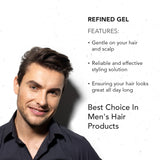 Gentlemen Republic 32oz Refined Gel - Professional Formula for 24 Hour Shine and Hold, Humidity Resistant, 100% Alcohol-Free and Never Flakes, Made in the USA