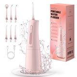 Water Flosser with 300mL/10.1oz Tank 4 Modes 6 Jet Tips,Dental Oral Irrigator for Home and Travel for Oral Care,USB Rechargeable Cordless Water Dental Picks for Teeth Cleaning,IPX7 Waterproof