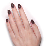 LONDONTOWN Chocolate Brown Glossy Nail Polish, Teak lakur, Vegan Chip-Resistant Long-Lasting Nail Lacquer, 40 fl oz