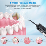 Cordless Water Dental Flosser Teeth Cleaner, INSMART Professional 300ML Tank DIY Mode USB Rechargeable Dental Oral Irrigator for Home and Travel, IPX7 Waterproof 4 Modes Irrigate for Oral Care Blue