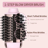 4 in 1 Hair Dryer Brush with Anti-Frizz Ceramic Titanium Barrel and Negative Ion - Volumizer, Straightener and Styler in One