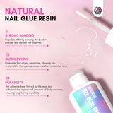 Saviland 60g Nail Repair Kit for Broken Damaged Nails: 3 Mins Air Dry Quick & Easy Instant Broken Nail Repair Natural Clear & Pink Dip Powder with 21ml Nail Repair Glue Emergency Home & Salon Use