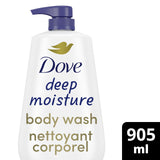 Dove Body Wash with Pump with Skin Natural Nourishers Instantly Soft Skin and Lasting Nourishment Deep Moisture Cleanser Effectively Washes Away Bacteria While Nourishing Your Skin 30.6 oz (Pack of 3)