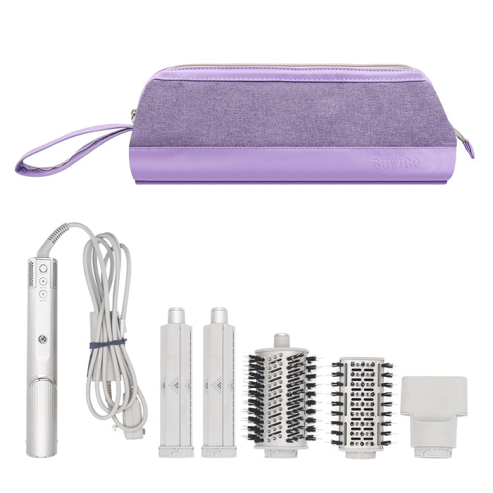 Buwico Airwrap Travel Case for Dyson/Shark Flexstyle, Travel Pouch for Dyson Airwrap/Shark Flexstyle Complete Styler and Attachments, Travel Bag for Dyson/Shark Hair Dryer (Purple)