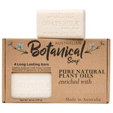 Australian Botanical Soap - Goat Milk Soap Bars w/Soya Bean - Triple Milled, Long Lasting, Natural Soap Base, Pure Plant Oil - Women & Men - All Skin Types - Bathroom Essentials - 6.5 oz, Pack of 4