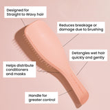 Tangle Teezer | The Ultimate Detangler Hairbrush for Wet & Dry Hair | For All Hair Types | Eliminates Knots & Reduces Breakage | Apricot