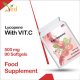 Lycopene 500 mg | 90 Softgel,Prostate & Vascular Health and Powerful Antioxidant Natural Formula