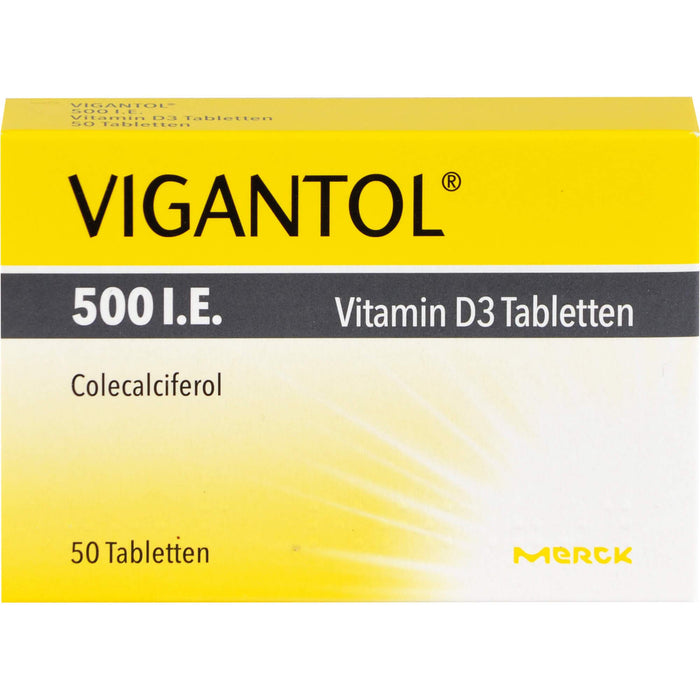 VIGANTOL 500 IU Vitamin D3 tablets 50 pieces