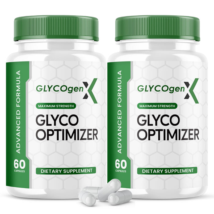 (2 Pack) Glyco Optimizer Glycogen X - Official Formula - GlycoOptimizer Advanced Formula Capsules with Chromium, Cinnamon Bark - Glycogenx Supplement Glyco Optimizer Sugar Glycogen Plus (120 Capsules)