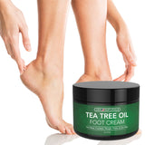 Tea Tree Oil Foot Cream For Dry Cracked Heels Repair - Natural Foot Cream For Dry Cracked Feet, Heel Balm & Foot Moisturizer For Healthy Feet - Athletes Foot Treatment Foot Lotion