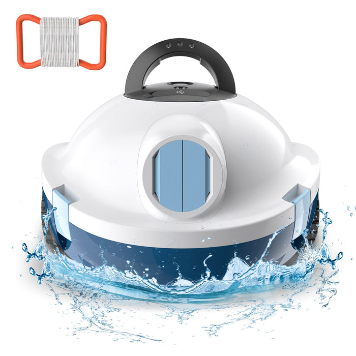 Y10 Cordless Robotic Pool Cleaner, Automatic Pool Vacuum - 90 Mins Runtime, Powerful Suction, Self-Parking, Lightweight for Above/Inground Pools Up to 65ft/1100 Sq.Ft (White)