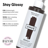 dpHUE Gloss+, Medium Brown - 6.5 oz - Semi-Permanent Hair Color & Conditioner - Paraben, SLS & SLES Sulfate Free - Vegan, Leaping Bunny Certified