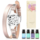 SOMORA Aromatherapy Essential Oil Diffuser Bracelet Gift Set w/Rosemary, Lavender, Bergamot, Eucalyptus, Unique Gifts for Women, Birthday Gift Ideas for Mom, Best Friend, Sister, Wife