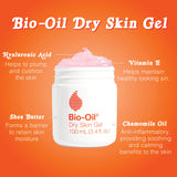 Bio-Oil Dry Skin Gel, Face and Body Moisturizer, Fast Absorbing Hydration, with Soothing Emollients and Vitamin B3, Non-Comedogenic, 6.7 Fl oz