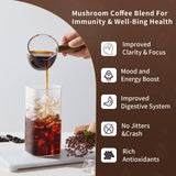 Mushroom Coffee (72 Servings) - Organic Instant Coffee Powder with Lion's Mane Mushroom, Reishi, Cordyceps, Chaga, and Turkey Tail - Coffee Alternative for Energy & Focus - 5.11 oz.