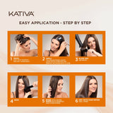 Kativa Brazilian Straightening Kit, 12 Weeks of Home Use Professional Straightening, with Organic Argan Oil, Shea Butter, Keratin & Amino Acids, for Straighter, Softer and Shinier Hair, All Hair Types