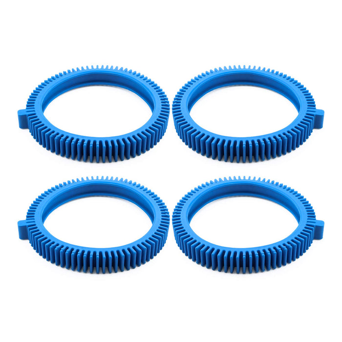 Funmit 896584000-143 Blue Front Tire Kit with Super Hump Replacement for Haywood Poolvergnuegen Select Pool Cleaners and Perfectly Compatible with Hayward Phoenix Cleaners (Pack of 4)