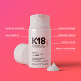 K18 Leave-In Molecular Hair Mask, Repairs Dry or Damaged Hair, Reverse Hair Damage from Bleach, Color, Chemical Services & Heat, 1.7 Fl Oz