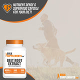 BULKSUPPLEMENTS.COM Beet Root Extract Capsules - Beet Root Supplements, Beet Root Capsules, Beet Root Pills - Vegan-Friendly, 8000mg Equivalent, 1 Capsule per Serving, 365 Veg Capsules