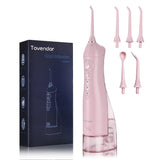 TOVENDOR Electric Water Flosser, Cordless Dental Oral Irrigator - 3 Modes, 5 Tips for Family Hygiene (300ML, Waterproof Waterflosser)