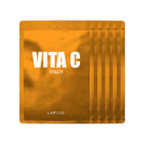 LAPCOS Vita C Sheet Mask, Daily Face Mask with Vitamin C to Renew Skin, Korean Beauty Favorite, 5-Pack