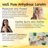 Lanolin 8 oz. Pure 100% USP grade. Skin protectorate and moisturizer that delivers deep hydration and nourishment, excellent as a nipple cream. Made by DMSOStore