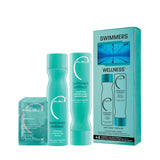 Malibu C Swimmers Wellness Collection - Moisturizing, Shine Restoring Hair Care for Swimmers - Prevents and Protects Hair Discoloration from Pool Elements