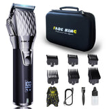 FADEKING® Professional Hair Clippers for Men - Cordless Barber Clippers for Hair Cutting, Rechargeable Hair Beard Trimmer for Men with LCD Display & Travel Case, Gifts for Men