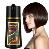 Natural Dark Brown Hair Color Shampoo for Gray Hair,Instant Hair Dye Shampoo 3 in 1 for Men & Women,Long Lasting Color Shampoo Hair Dye,Brown Hair Shampoo Colors in Minutes