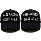 Trump 2024 45-47 MAGA Hat Make America Great Again Donald Trump Slogan with USA Flag Baseball Cap (2pcs Black MAGA Hat)