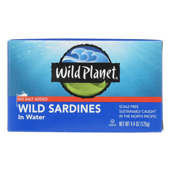 Wild Planet Wild Sardines in Water, 4.375 Ounce - 12 per case.