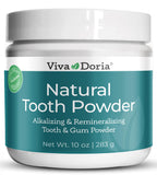 Viva Doria Natural Tooth Powder | Remineralizing Tooth Powder | Natural Teeth Whitening Powder | Toothpaste Power | Breath Freshener | Refreshing Mint Flavor | 10 Oz