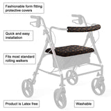 Unisex Rollator Walker Seat and Backrest Rollbar Covers Universal Soft Rollator Accessories Colorful Printing Patterns