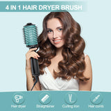 Lopeie Hair Dryer Brush Blow Dryer Brush in One, Hot Air Brush 4 in 1 One Step Hair Dryer and Styler Volumizer with Negative Ion for Drying, Straightening, Curling, Salon for All Hair Types