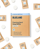 BLUELAND Foaming Hand Soap Refills - 10 Pack Tablets, Fragrance Free, Eco Friendly Hand Soap and Cleaning Products - Makes 10 x 9 Fl oz bottles (90 Fl oz total)