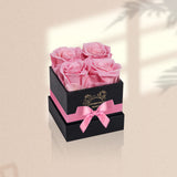 UFOREVER ROSES Preserved Roses in a Box Mothers Day Valentines Day Gifts for Her, Real Roses That Last a Year and More, Eternal Roses for Her, Christmas Day, Birthday, Anniversary Day (Small, Pink)