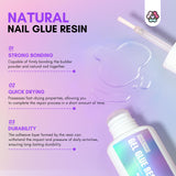 Saviland 3 Mins Instant Nail Repair Kit for Cracked Natural Nails: 60g Clear & White Dip Powder 21ml Nail Glue for Broken Nail Air Dry And Quick Fix for Home Salon Use