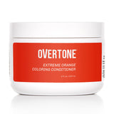 oVertone Haircare Color Depositing Conditioner - 8 oz Semi-permanent Hair Color Conditioner With Shea Butter & Coconut Oil - Extreme Silver Temporary Cruelty-Free Hair Color (Extreme Orange)