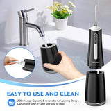 Water Flosser with 300mL/10.1oz Tank 4 Modes 6 Jet Tips,Dental Oral Irrigator for Home and Travel for Oral Care,USB Rechargeable Cordless Water Dental Picks for Teeth Cleaning,IPX7 Waterproof