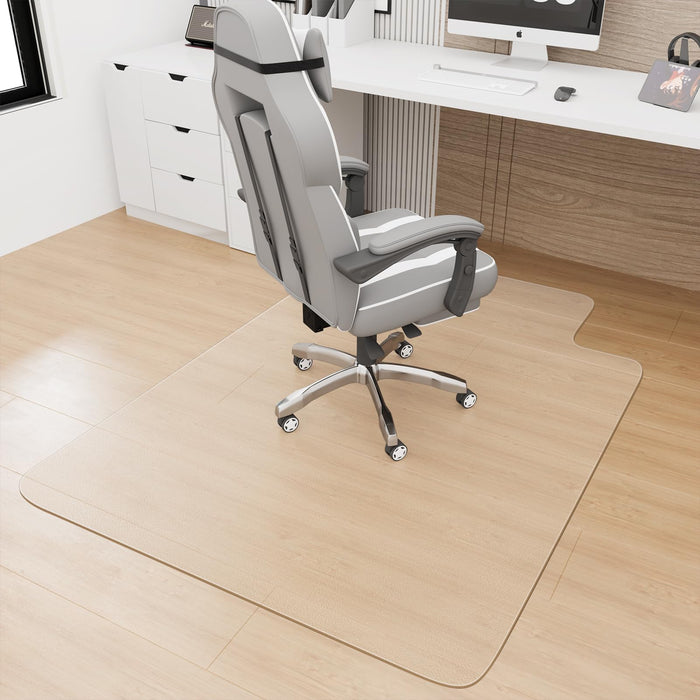 Luxstep Office Chair Mat for Carpet, Computer Desk Mat, Heavy Duty Hardwood/Tile Floor Protector,Easy Glide Plastic Floor Mat for Office Chair for Work,Home,Study with Extended Lip,36"x48"