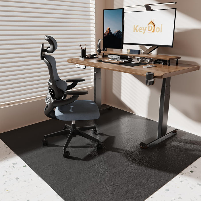 [Thickened to 2.0mm]60"x 75" Office Chair Floor Mat for Hardwood, Vinyl Computer Floor Mat, Anti-Slip Desk Floor Mat for Hardwood, Easy to Clean Office Chair Floor Protector, Durable Rolling Chair Mat