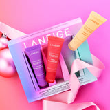 LANEIGE On-the-Glow Balm Trio: Hydrate, Glossy, Lightweight, Moisturize & Tint with Shea Butter