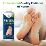 Callus Remover for Feet with Extra Strength Gel & Foot Pumice Stone Set - Easy Way to Remove Hard Calluses & Dead Skin Build-Up - Professional at-Home Foot Care for Men & Women - Made in The USA