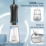 Sejoy Water Flosser Cordless Rechargeable, Water Flossers for Teeth Cleaning and Flossing, Water Flosser for Braces Kids-Oral Irrigator-14 Pressure DIY Mode 7 Jet Tips, IPX7 Waterproof