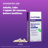 Natrol Sleep Advanced Melatonin – 10mg Time Release Tablets – Support for Relaxation & Restful Sleep – 60 Tablets