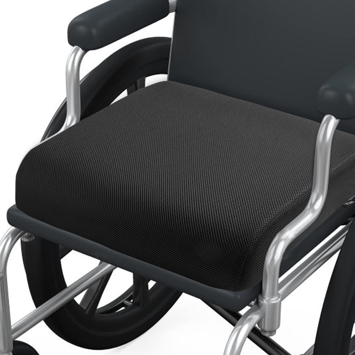 YOUFI Thick Memory Foam & Gel Seat Cushion, 18"X16"X4" Large Chair Cushion for Wheelchair Mobility Scooters, with Non-slip Bottom and Carry Handle (Black)