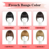 NAYOO Bangs Hair Clip in Bangs 100% Real Human Hair Extensions French Bangs Clip on Air Bangs for Women Hairpieces Curved Bangs for Daily Wear（Ash Blonde）