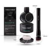 THICK FIBER Root Touch Up Powder, Root Cover Up Hairline Powder for Thin Hair - Water & Sweat Resistant Hair Loss Concealer Set with Hair Powder for Thinning Hair Women, Includes Brush (Black)