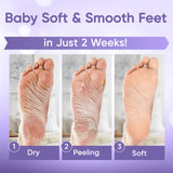 Foot Peel Mask (3 Pairs) - Foot Mask for Baby Soft Skin - Remove Dead Skin, Dry, Cracked Feet & Callus, Foot Spa, Made with Aloe Vera Extract for Women and Men Feet Peeling Mask Exfoliating, Lavender